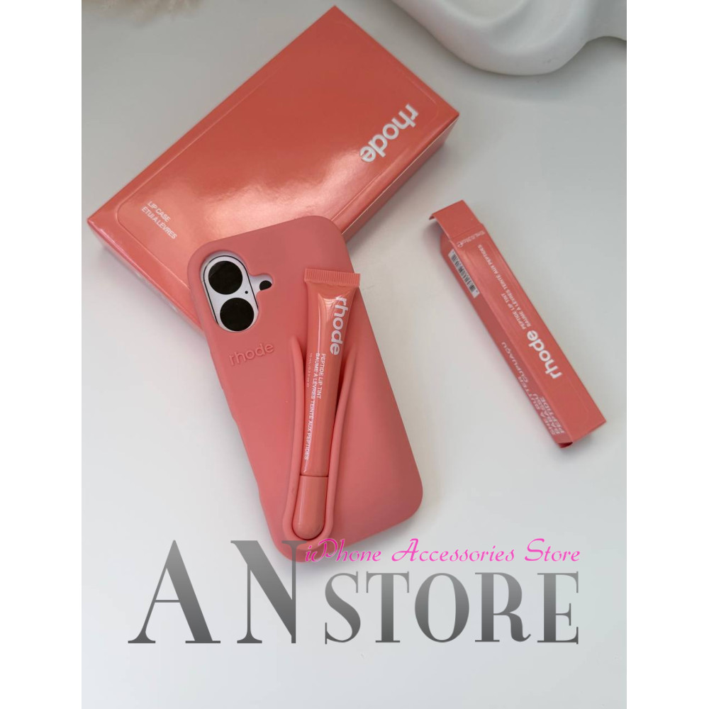 Летний чехол rhode Peach Pit на iPhone 16